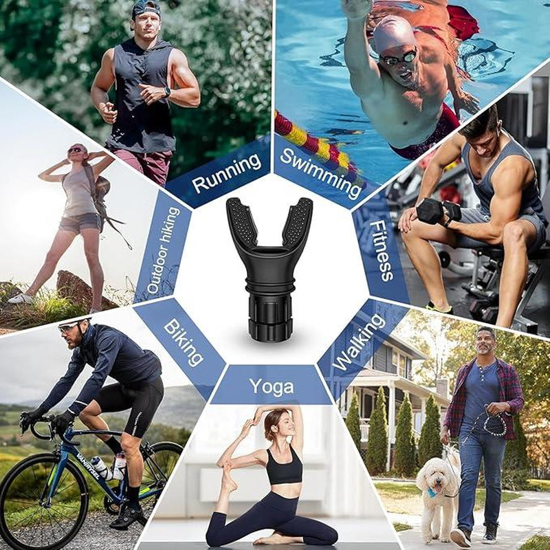 【Black Friday】Portable Lung Capacity Trainer-- Sports Assistance Accessories for Gym Outdoor Sports, Workout -- Adjustable Running Breathing Training Device