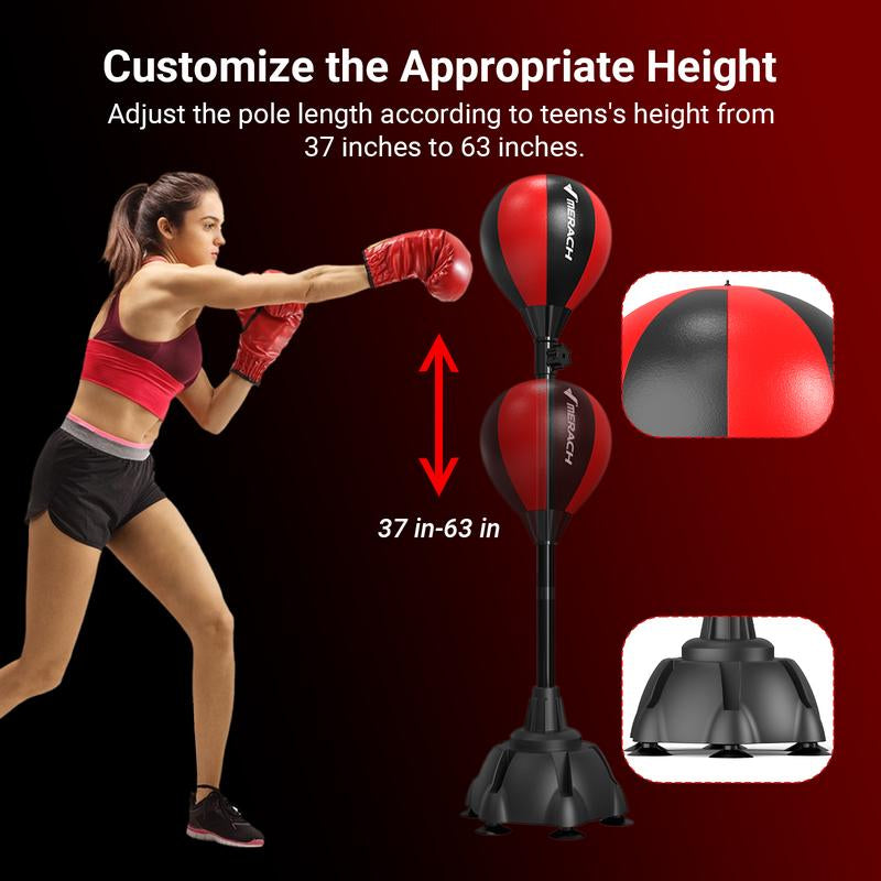 MERACH Punching Bag with Stand, Boxing Bag Height Adjustable - Speed Bag for Training, Boxing Equipment, Stress Relief & Fitness