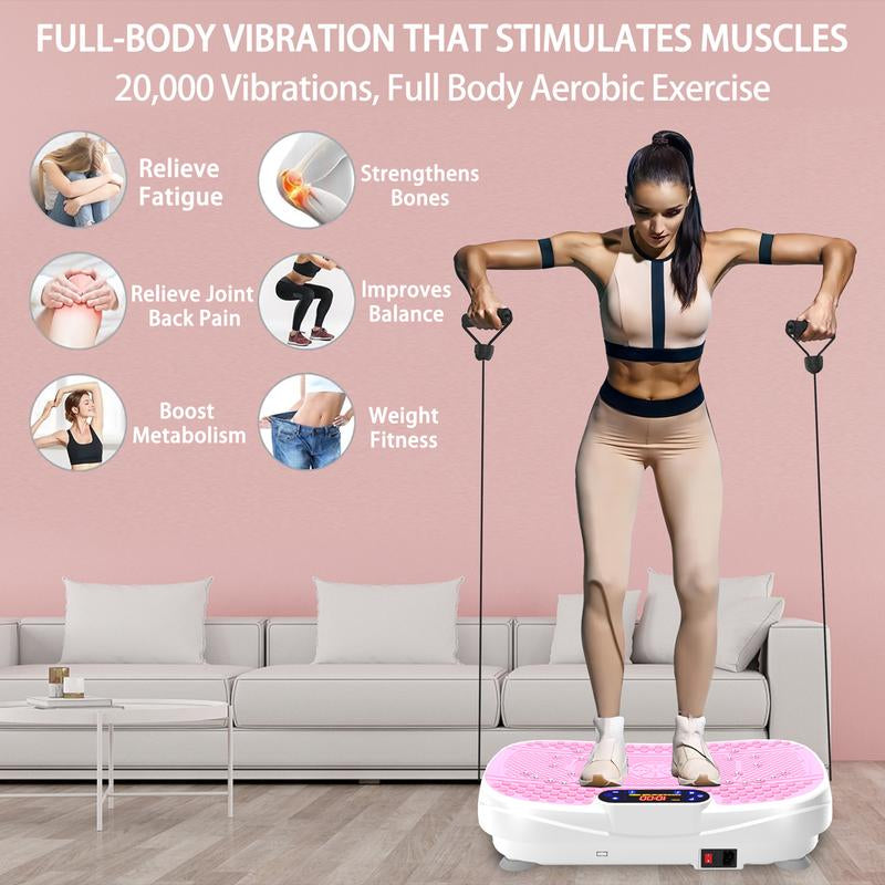 [SAYGOGO] Vibration Plate Fitness Platform Exercise Machine Vibrating Shaking Full Body Shaker Workout Vibrate Stand Shake Board Sport Gym for Fitness Machine