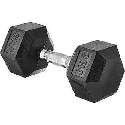 Hex Dumbbell - Rubber Encased Strength Training Hand Weights for Workout & Exercise