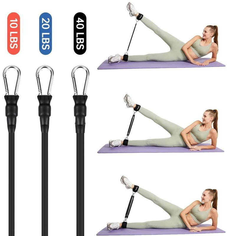 Ankle Resistance Band Set,Ankle Straps with Cuffs & Elastic Bands for Leg and Hip Training, Ideal Fitness Equipment for Home Gym and Christmas Gifts.