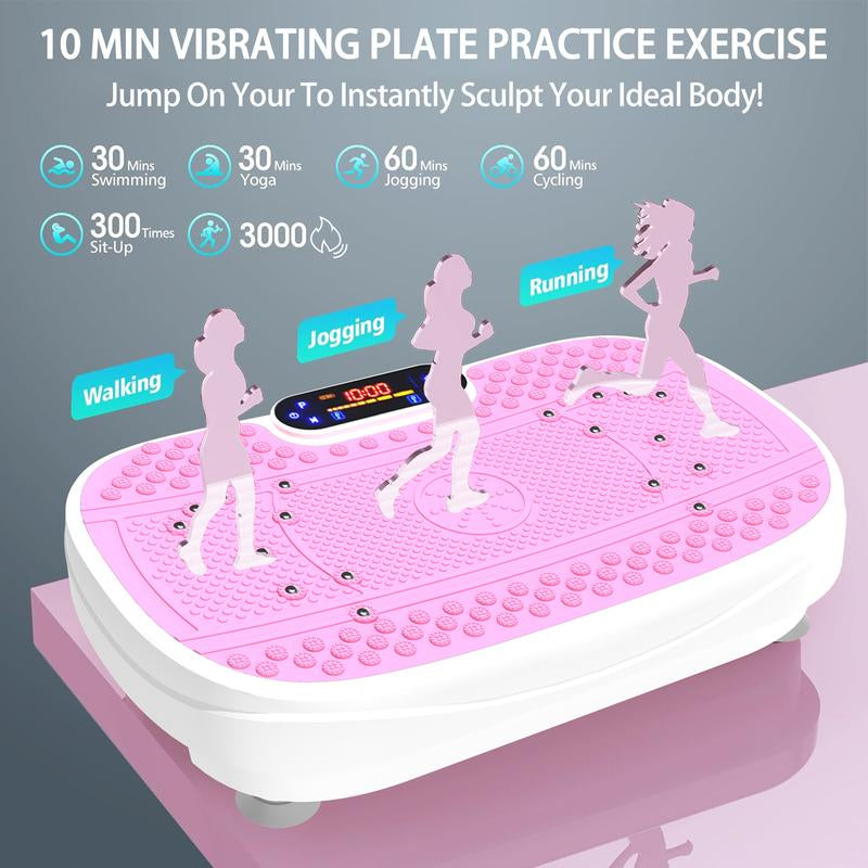 [SAYGOGO] Vibration Plate Fitness Platform Exercise Machine Vibrating Shaking Full Body Shaker Workout Vibrate Stand Shake Board Sport Gym for Fitness Machine