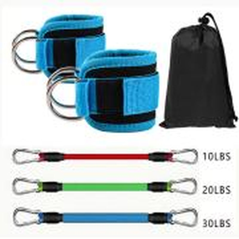 Ankle Resistance Band Set,Ankle Straps with Cuffs & Elastic Bands for Leg and Hip Training, Ideal Fitness Equipment for Home Gym and Christmas Gifts.